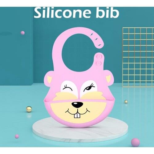 Silicone Bib Baby Feeding Waterproof Baby Bibs Bibies Accessories Newborn Cartoon Pattern For Children Things