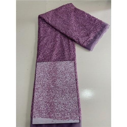 Heavy Bead Sequin Lace Embroidered Lace Fabric For Wedding Dress Bead Lace Fabric 10Yards