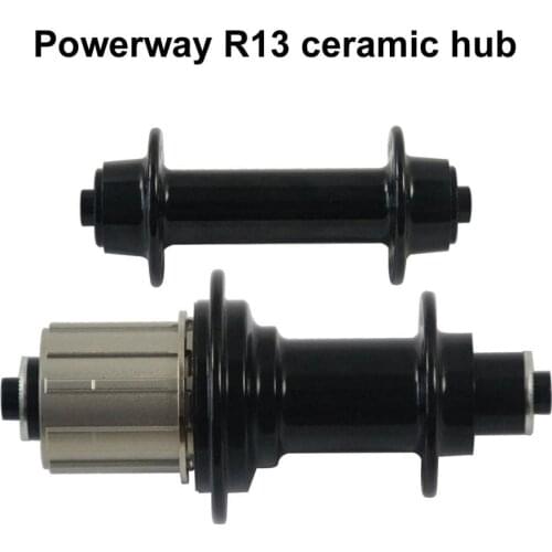 Road bicycle Hub Powerway R13 Ceramic Bearing Super Light Hubs road bike hubs 20/24 black with Skewer