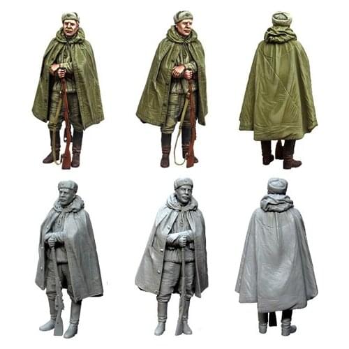1/35 Soviet soldiers Resin kit soldiers GK Military theme of WWII Scene combination Uncoated No colour