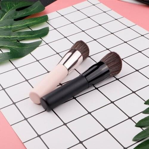 1Pc Professional Oblique Angled Foundation Brush Soft Natural Hair Angled Flat Foundation Makeup Brush Beauty Cosmetics Tool