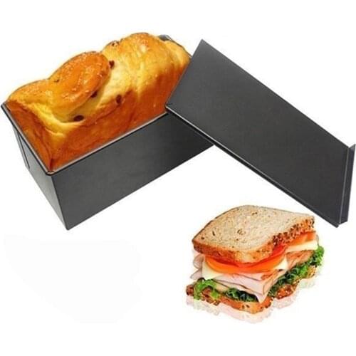 1pc Non-Stick Bread Loaf Meatloaf Pan with Lid Iron Toast Mold Loaf Pastry DIY Kitchen Bakeware Home Baking Supplies Fast deliv