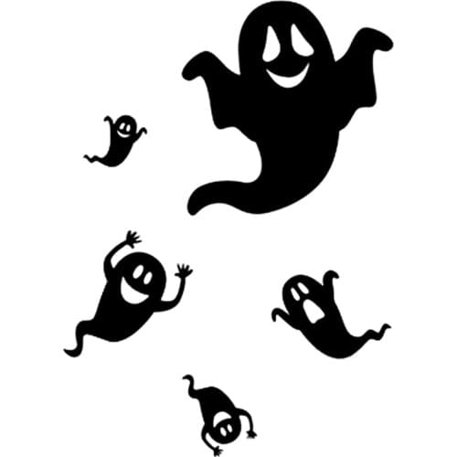10.5cm*14.5cm Cute Ghosts Horror Vinyl Car Sticker Motorcycle Decal
