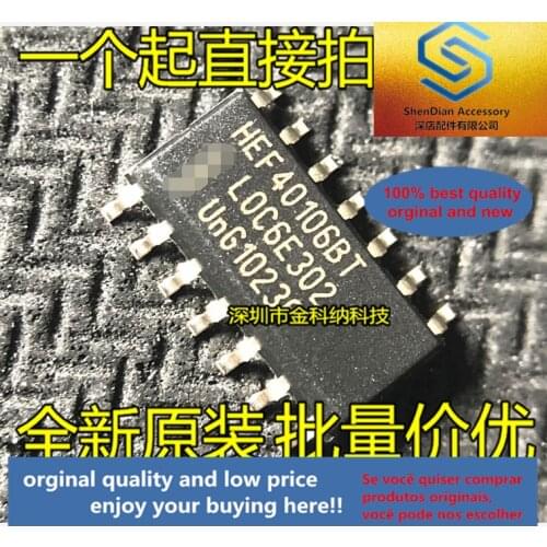 10pcs only orginal new HEF40106BT SOP14 patch logic IC Schmidt trigger best item