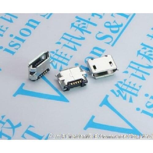 100 pcs Micro 5pin usb connector SMT mobile B type female , Cell phone Tablet PC