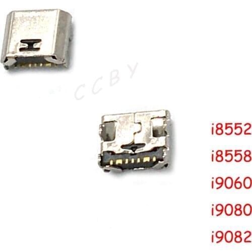 100pcs USB Charging Port Plug Dock Connector Socket For Samsung I8552 I8558 I9060 i9080 i9082