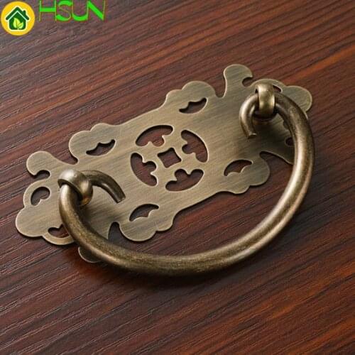 2.5'' 3.75'' 5'' Antique Bronze Crack Door Pulls Handles Oval Gem Ceramic Knobs Kitchen Cabinet Drawer Knobs Furniture Handle