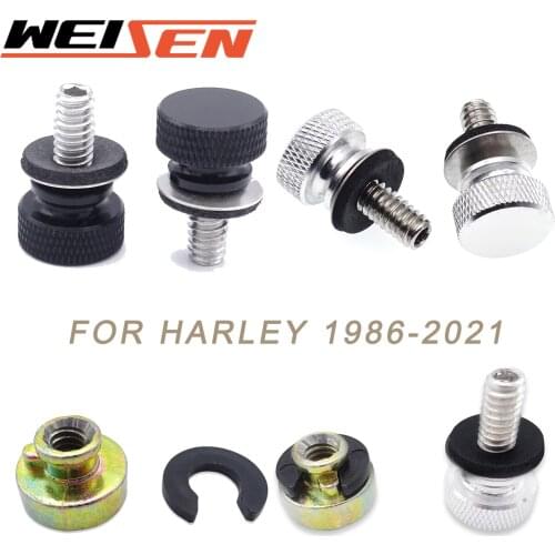 For Harley Davidson 1986-2021 Motorcycle Accessories Zine-Alloy Rear Fender Passenger Seat Bolt Screw Nut Knob Cover