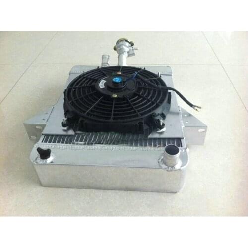 Aluminum Radiator & FAN For Triumph GT6 1966-1973 Coupe MK I II III MK1/2/3 2.0L1996 cc I6 KE2L,KE1L Manual GT6+ Shroud Fan