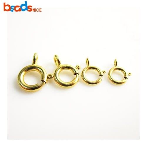 Beadsnice 14K Gold Filled Spring Ring Clasp for Necklace & Bracelet Making Jewelry Supplies 26110