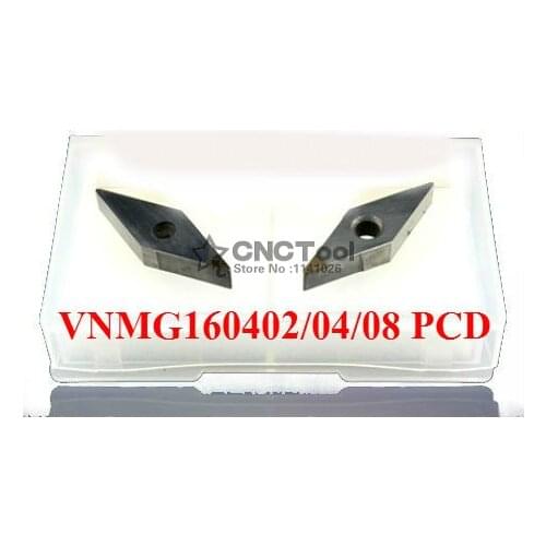 Free shipping 2PCS VNMG160402 / VNMG160404 / VNMG160408 PCD Diamond inserts ,Carbide Milling Inserts, Milling Cutter For MVJNR