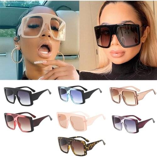 Vendors Big Frame Sunglasses Pink Brand Oversized Shades Plastic Square Women Sunglasses 2020 Luxury Wholesale Bulk