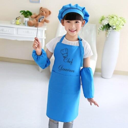 Childrens Apron Painting Pinafore Anti-fouling Kindergarten Kitchen Kids Baking Art Smock Baby Eating Clothes