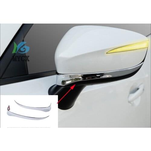 FOR Mazda CX-3 CX3 2015 2016 2017 Car Rearview Mirror Trim Covers Stickers Sequins Exterior Decoration Strips Auto Accessories