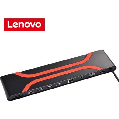 Lenovo LX1901 10 In 1Type C USB3.0 Hub SD HD Gigabit Ethernet interface Adapter Docking Station for MacBook Pro and Laptops