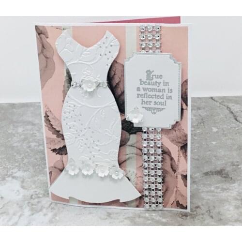 Elegant Party Dress with Flowers Metal Cutting Dies Stencil For Scrapbooking Photo Paper Cards Crafts 2019 New dies