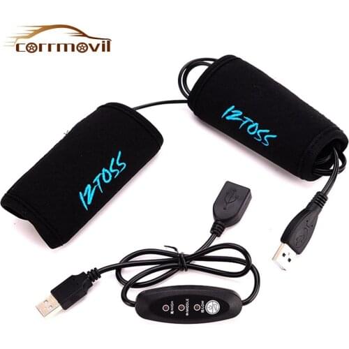 Motorcycle Heated Grips Electric Hot Handlebar Warmer Winter Accessories USB Power Quick Heating For Motorcycle Mountain Bike