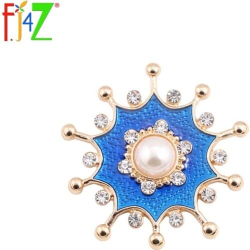 F.J4Z new arrival fashion Universe element rhinestone crystal pearl SUN statement costume brooch pins accessories for women