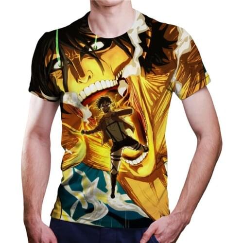 Attack On Titan Anime Clothes T Shirt Shingeki No Kyojin Camisetas Manga For Men Tops Ropa Hombre Streetwear Camisa Masculina