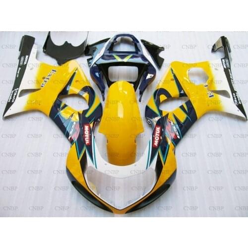 GSX R600 R750 R1000 2000 - 2003 K12 Full Body Kits GSXR600 GSXR750 GSXR1000 2000 2000 Yellow Black Abs Fairing
