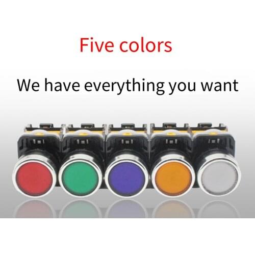 La38-11d 11dn power supply self-locking dnzs button switch 22mm 220V 24V circular inching switch