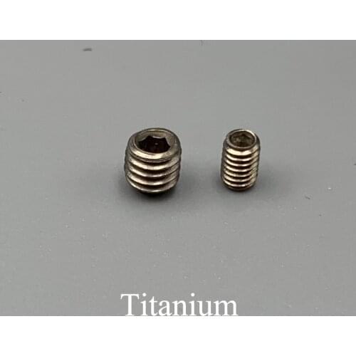M2 M2.5 M3 M4 M5 M6 OD 6mm 8mm 10mm 15mm 20mm Length TA2 Titanium Allen Head Hex Hexagonal Socket Jack Grub Cup Point Set Screw