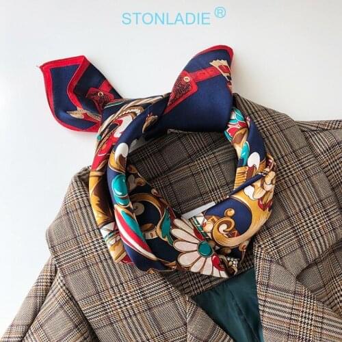 58CMX58CM Small Square Silk Scarf For Women Spring Autumn Choice Ladies Neckerchiefs All-match Korean Changeable Scarves Bandana