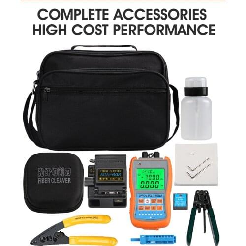 Mini Optic Fiber fiber power meter FTTH Fiber Optic Splice Tool Kit Fiber Cutter AUA-60S CFS-2 Fiber Stripper