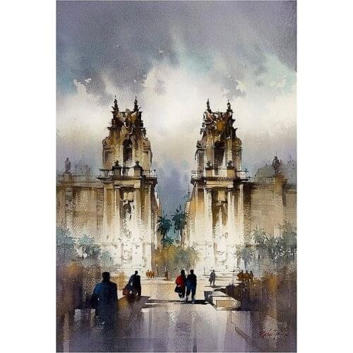 Hot Embroidery the Situated Town Modern Cross Stitch Kits for Beginners with 100% Cotton Flosses & Free Shipping for Home Decor