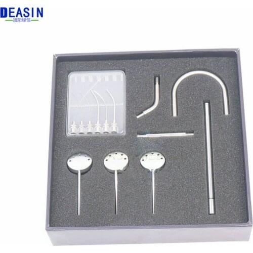 Dental Suction Mirror System Kit Anti Fog Clear Vision Rhodium Plate Mirror Stainless Steel Dentistry Set Mouth Mirror tools
