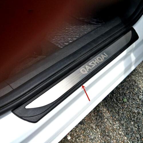 For Nissan Qashqai 2017 2018 2019 2020 Stainless steel door sill covers scuff plate guards protection decoration car accessories
