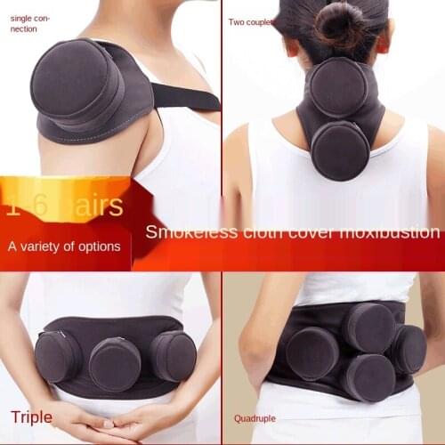 New type of smokeless pure copper moxibustion box household portable moxibustion quadruple moxibustion cloth cover