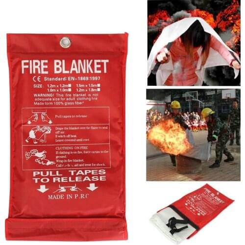 Free Shipping 1MX1M Fire Blanket Emergency Survival Outdoor First aid