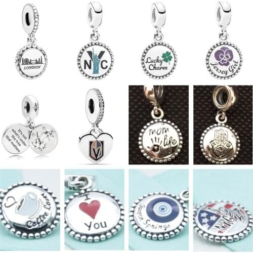 PDD DZ 52 925 Sterling Silver Spring New Charm Pendant with DIY Bracelet Necklace Jewelry Gift Carving Suitable for Women