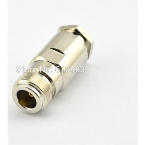 RF N Adapter Connector for 10mm Cable N Jack Female Nickel