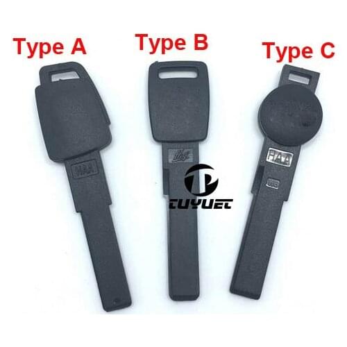 Plastic Emergency Spare Key for Audi A6L.A6.A4L.A3.A8 Smart Key Blade Shell
