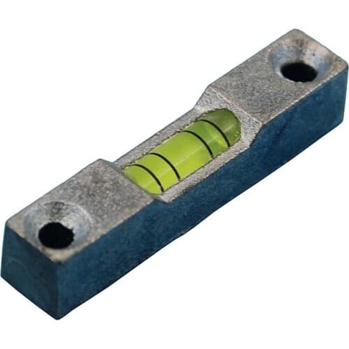 QASE Mini Metal Stripe Level Bubble Glass Tube Level Inclinometer with Brass Shell Mounting Holes