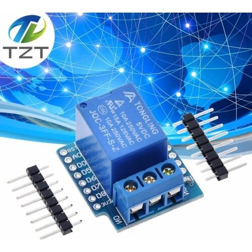 1Set For Wemos D1 Mini Relay Shield One Channel for Wemos D1 Mini Relay Module For Arduino ESP8266 Development Board