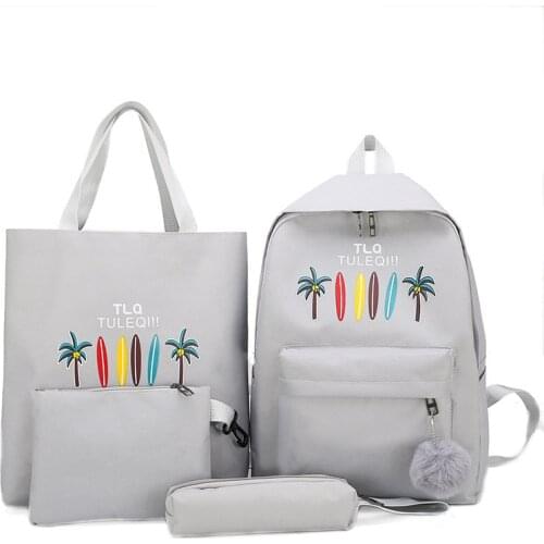 4pcs/set Printing School Bags Backpack Schoolbag Fashion Kids Lovely Backpacks For Children Girls School Student Mochila