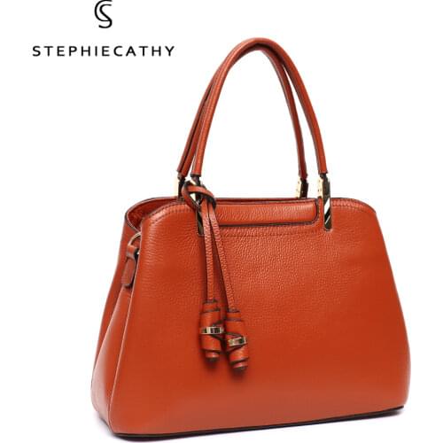 SC Fashion Brand Design Genuine Leather Tote Top-Handle Handbag For Women Ladies Shoulder Bucket New Trend Casual Crossbody Bags