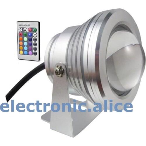 Hot 10W 12V RGB LED IP68 Underwater Spot Light Garden Pool Pond Aquarium Lamp Remote