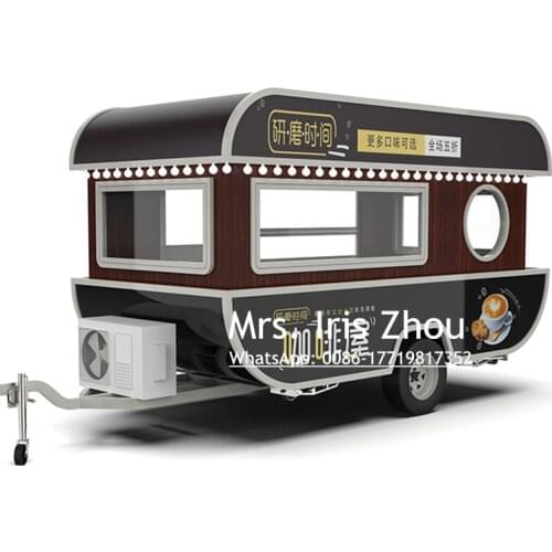 Customized electric food truck mobile food cart fast food trailer kitchen trailer/ vans/ shopping carts