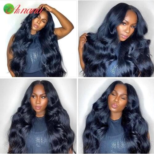 Dark Blue Body Wave Wigs 13x4 Lace Front Human Hair Wigs Pre-Plucked Jewelry Blue Cyaneous Color Lace Closure Wig For Women
