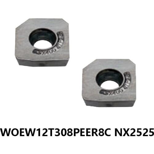 10pcs Carbide Milling Cutter WOEW WOEW12T308PEER8C WOEW12T308PETR8C NX2525 Turning Inserts WOEW12T308 PEER PETR 8C Lathe Tools