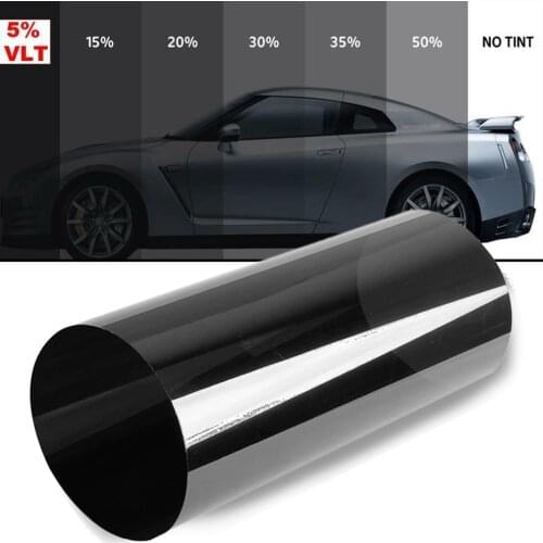 Car Window Tint Film 5% 25% 50% VLT Transmission Film Insulation Light Auto Home Anti-UV Sun Protection Stickers Decals 100*50cm