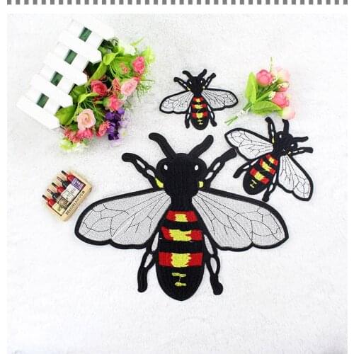 High-quality retro embroidery large/med/small bees/wasps paste patch clothing sweater DIY accessories fashion patch SC623