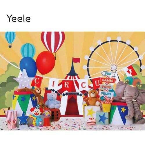 Yeele Birthday Backdrop Photocall Circus Balloon Interior Party Decor Background Photo For Photography Studio Shoot Photographic