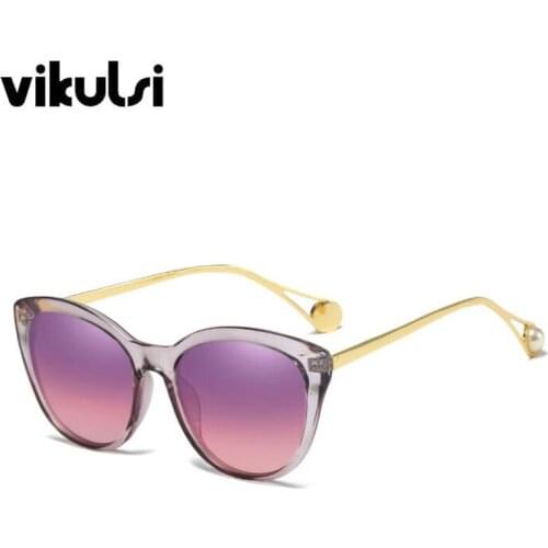 2019 Newest Elegant Ladies Cat Eye Sunglasses Women Luxury Pearl Brand Designer Italy Sun Glasses Female Vintage Shades Eyewear