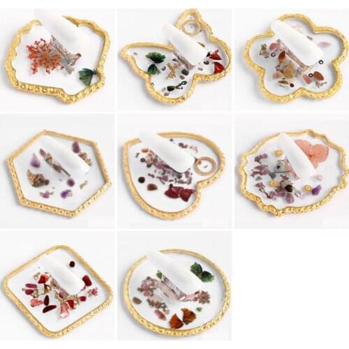 1 Set Resin Stone Color Palette False Nail Tips Drawing Nail Color Palette for Nail Color Mixing Display Manicure Polish Ge