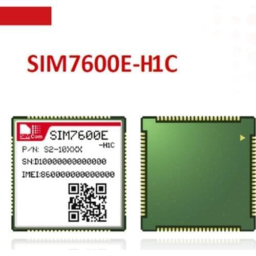 10PCS SIMCOM SIM7600E-H1C brand original module 4G LTE Cat1 module B1 B3 B7 B8 B20 GNSS GPS BeiDou GLONASS compatibe sim7600
